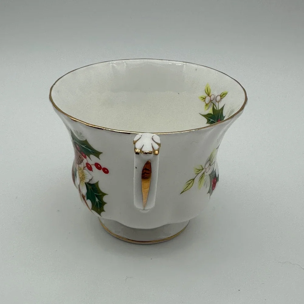 Royal Albert Yuletide Tea Cup Saucer Set Bone China England Poinsettia Christmas